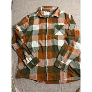 Alpine Design Flannel Shirt XL Orange Plaid Fall Outdoor Hiking Cabin